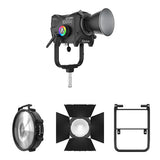 Aputure STORM 1000c Cine Kit with Fresnel, Barndoors & Skid Support