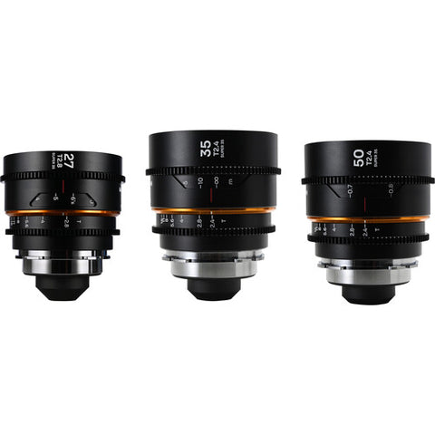 Venus Optics Laowa Nanomorph S35 Anamorphic Prime 3-Lens Bundle (Arri PL & Canon EF, Amber Flare)